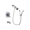 Delta Addison Chrome Finish Dual Control Tub and Shower Faucet System Package with Water Efficient Showerhead and Handheld Shower with Slide Bar Includes Rough-in Valve and Tub Spout DSP0487V