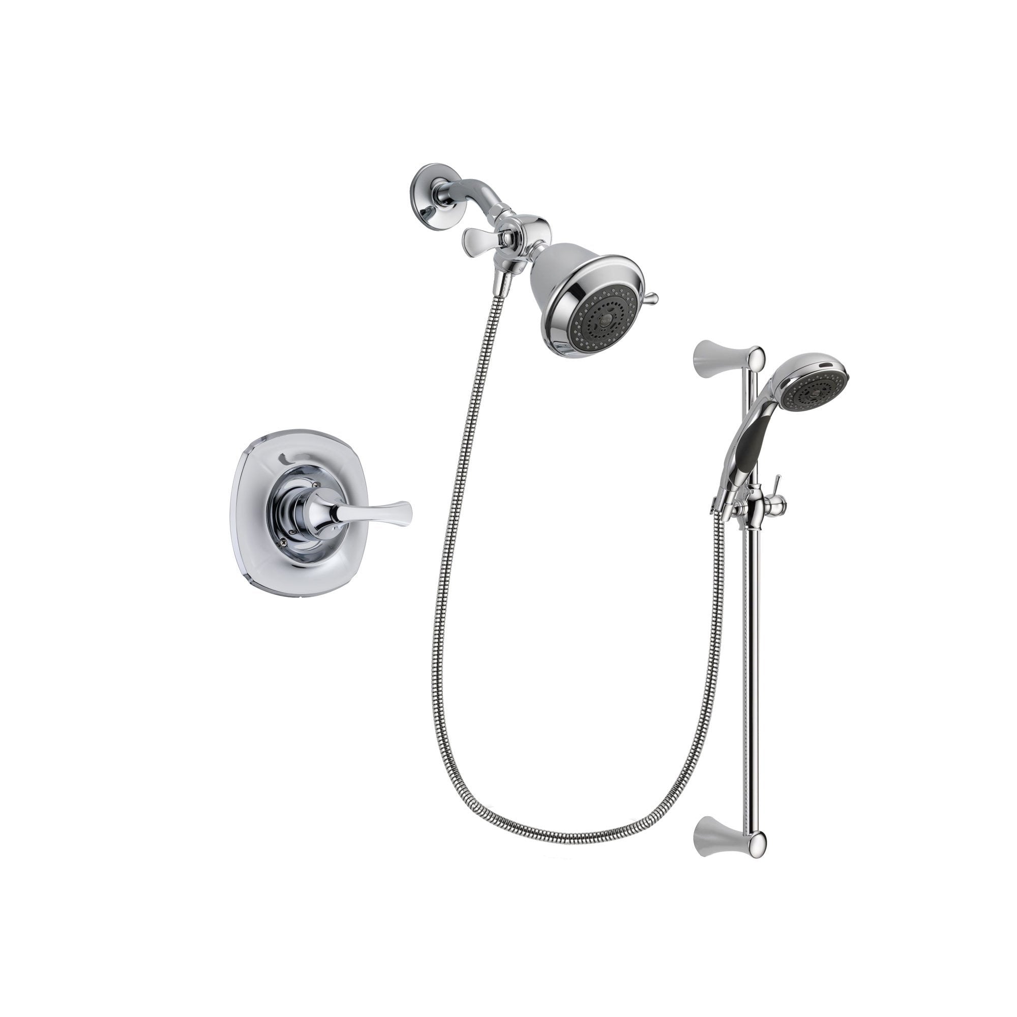 Delta Addison Chrome Shower Faucet System w/ Showerhead and Hand Shower DSP0714V