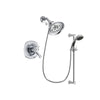 Delta Addison Chrome Finish Thermostatic Shower Faucet System Package with Large Rain Showerhead and 5-Spray Wall Mount Slide Bar with Personal Handheld Shower Includes Rough-in Valve DSP0772V