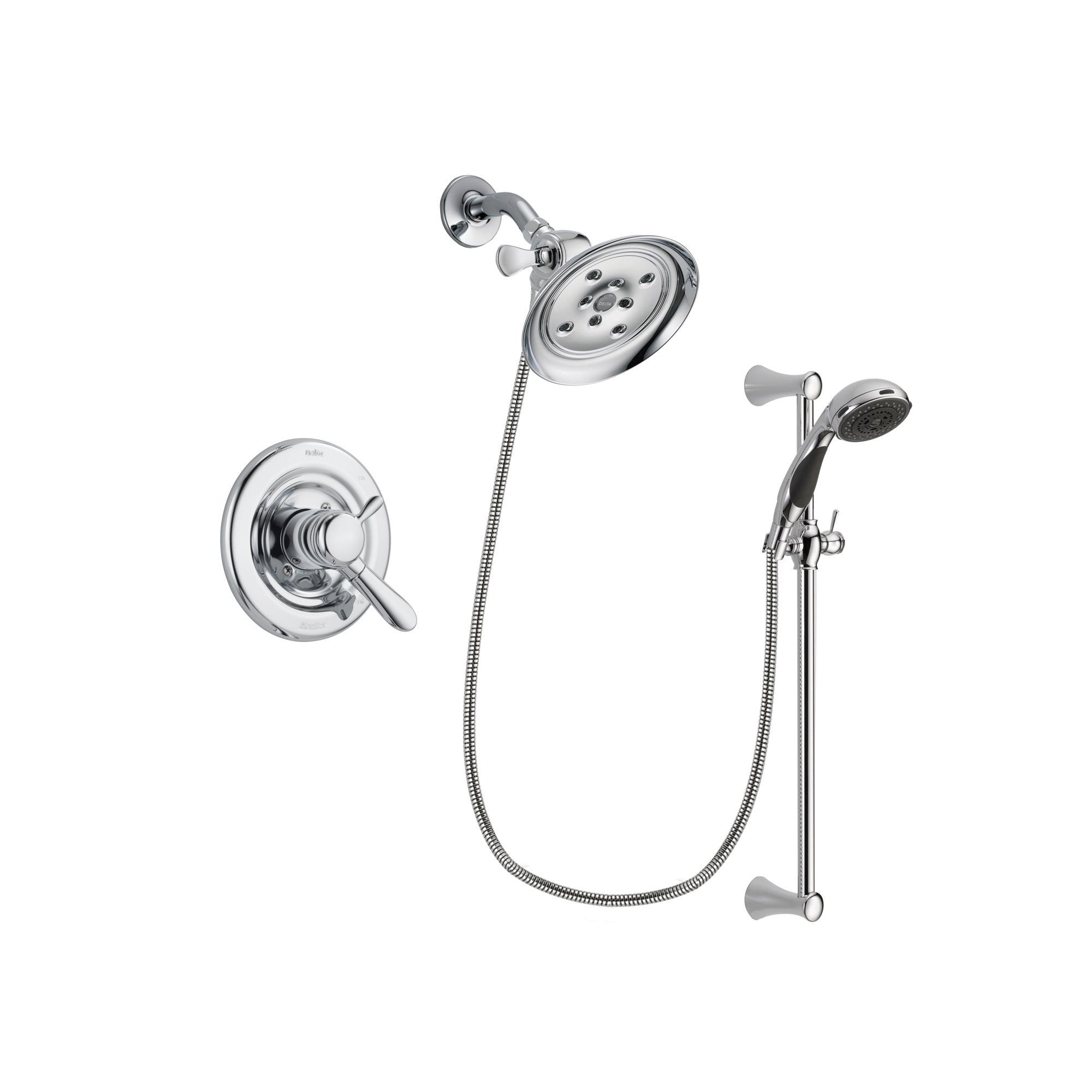 Delta Lahara Chrome Shower Faucet System w/ Shower Head and Hand Shower DSP0786V