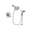 Delta Leland Chrome Finish Dual Control Shower Faucet System Package with Large Rain Showerhead and 5-Spray Wall Mount Slide Bar with Personal Handheld Shower Includes Rough-in Valve DSP0792V