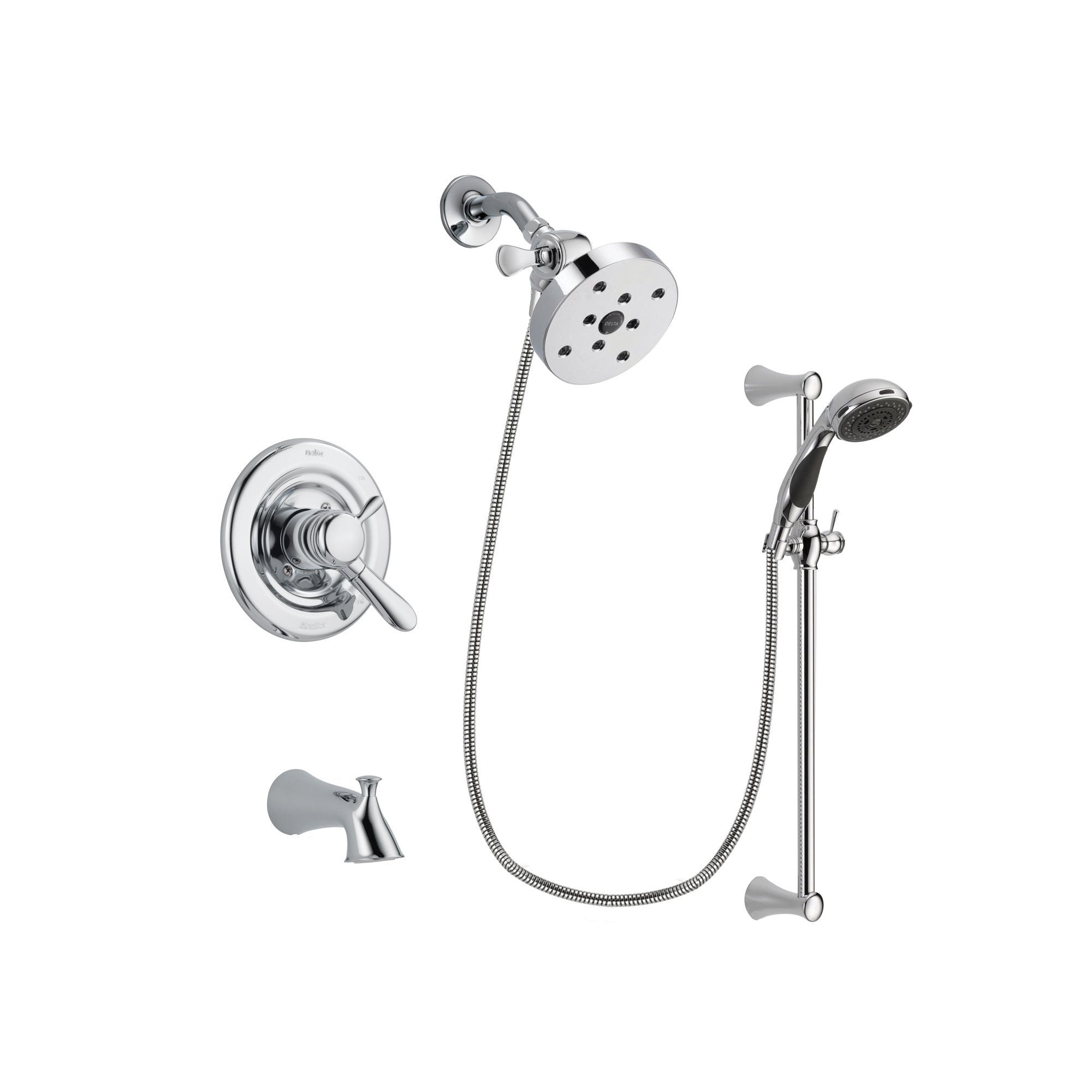 Delta Lahara Chrome Tub and Shower Faucet System with Hand Shower DSP0819V