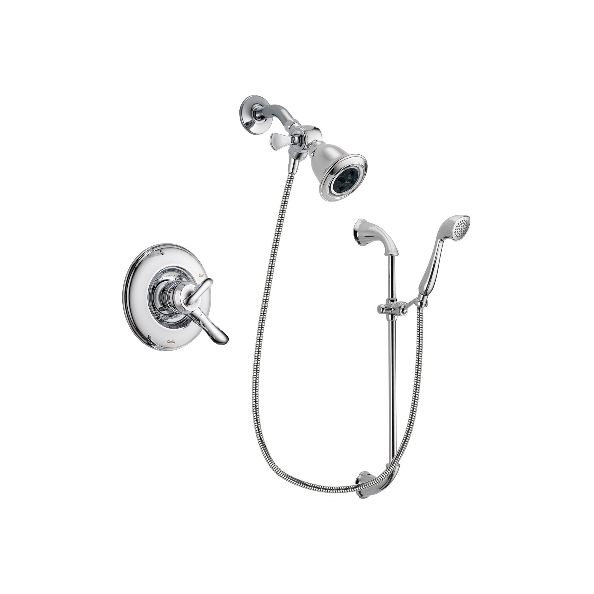 Delta Linden Chrome Shower Faucet System w/ Shower Head and Hand Shower DSP0898V