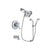 Delta Leland Chrome Finish Thermostatic Tub and Shower Faucet System Package with Large Rain Showerhead and Handheld Shower with Slide Bar Includes Rough-in Valve and Tub Spout DSP0905V