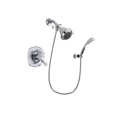 Delta Addison Chrome Finish Thermostatic Shower Faucet System Package with Shower Head and Wall-Mount Bracket with Handheld Shower Spray Includes Rough-in Valve DSP0976V