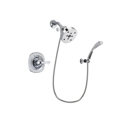 Delta Addison Chrome Finish Shower Faucet System Package with 5-1/2 inch Shower Head and Wall-Mount Bracket with Handheld Shower Spray Includes Rough-in Valve DSP1088V