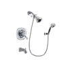 Delta Addison Chrome Finish Thermostatic Tub and Shower Faucet System Package with Water Efficient Showerhead and 5-Spray Modern Handheld Shower with Wall Bracket and Hose Includes Rough-in Valve and Tub Spout DSP1145V