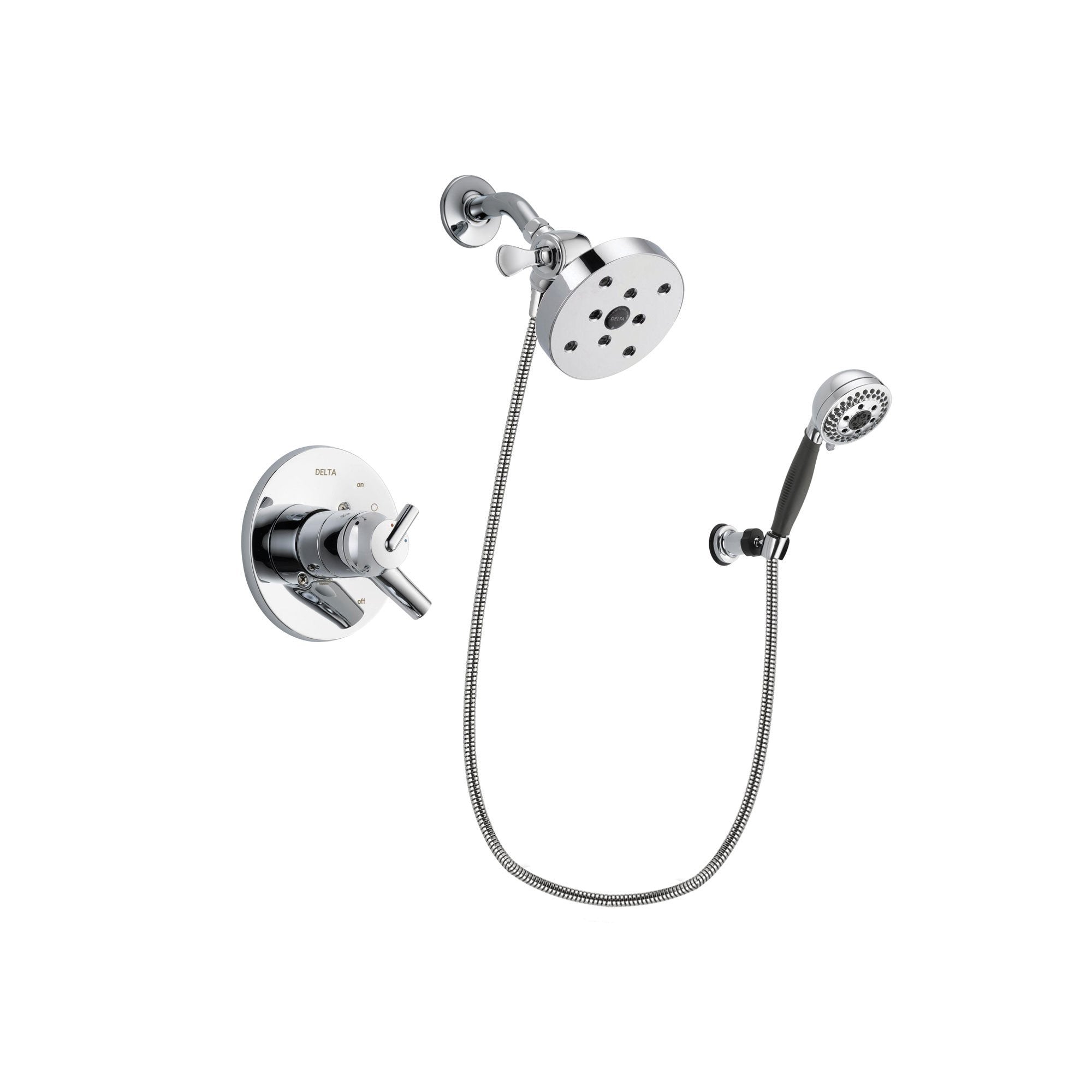 Delta Trinsic Chrome Shower Faucet System w/ Showerhead and Hand Shower DSP1230V