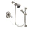 Delta Cassidy Stainless Steel Finish Dual Control Shower Faucet System Package with Shower Head and 5-Spray Personal Handshower with Slide Bar Includes Rough-in Valve DSP1274V