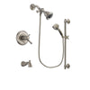 Delta Cassidy Stainless Steel Finish Thermostatic Tub and Shower Faucet System Package with Water Efficient Showerhead and 5-Spray Personal Handshower with Slide Bar Includes Rough-in Valve and Tub Spout DSP1283V