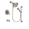 Delta Addison Stainless Steel Finish Thermostatic Tub and Shower Faucet System Package with Large Rain Showerhead and 5-Spray Personal Handshower with Slide Bar Includes Rough-in Valve and Tub Spout DSP1315V