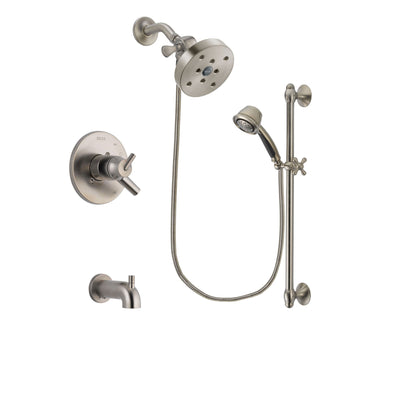 Delta Trinsic Stainless Steel Finish Tub and Shower System w/Hand Spray DSP1365V