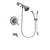 Delta Leland Stainless Steel Finish Thermostatic Tub and Shower Faucet System Package with Shower Head and Handshower with Slide Bar Includes Rough-in Valve and Tub Spout DSP1381V