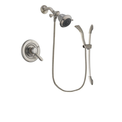 Delta Lahara Stainless Steel Finish Dual Control Shower Faucet System Package with Shower Head and Handshower with Slide Bar Includes Rough-in Valve DSP1398V