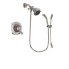 Delta Addison Stainless Steel Finish Dual Control Shower Faucet System Package with Shower Head and Handshower with Slide Bar Includes Rough-in Valve DSP1406V