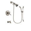 Delta Cassidy Stainless Steel Finish Thermostatic Tub and Shower Faucet System Package with Water Efficient Showerhead and Handshower with Slide Bar Includes Rough-in Valve and Tub Spout DSP1419V