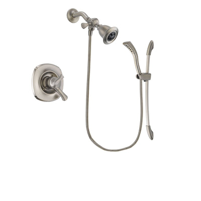 Delta Addison Stainless Steel Finish Dual Control Shower Faucet System Package with Water Efficient Showerhead and Handshower with Slide Bar Includes Rough-in Valve DSP1440V