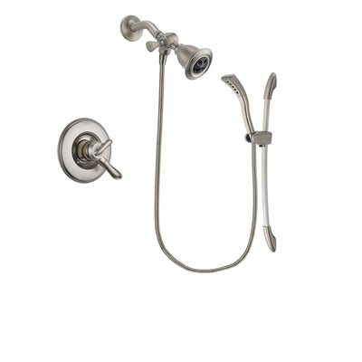 Delta Linden Stainless Steel Finish Dual Control Shower Faucet System Package with Water Efficient Showerhead and Handshower with Slide Bar Includes Rough-in Valve DSP1442V