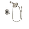 Delta Leland Stainless Steel Finish Dual Control Shower Faucet System Package with Large Rain Showerhead and Handshower with Slide Bar Includes Rough-in Valve DSP1472V