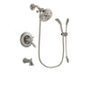 Delta Lahara Stainless Steel Finish Thermostatic Tub and Shower Faucet System Package with 5-1/2 inch Shower Head and Handshower with Slide Bar Includes Rough-in Valve and Tub Spout DSP1479V