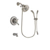 Delta Leland Stainless Steel Finish Thermostatic Tub and Shower Faucet System Package with 5-1/2 inch Shower Head and Handshower with Slide Bar Includes Rough-in Valve and Tub Spout DSP1483V