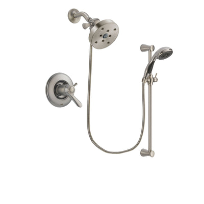 Delta Lahara Stainless Steel Finish Shower Faucet System w/ Hand Spray DSP1616V