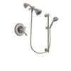 Delta Leland Stainless Steel Finish Thermostatic Shower Faucet System Package with Water Efficient Showerhead and 7-Spray Handheld Shower with Slide Bar Includes Rough-in Valve DSP1688V