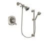 Delta Addison Stainless Steel Finish Dual Control Shower Faucet System Package with Water Efficient Showerhead and 7-Spray Handheld Shower with Slide Bar Includes Rough-in Valve DSP1712V