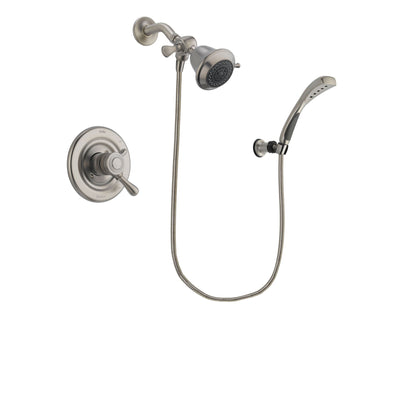 Delta Leland Stainless Steel Finish Dual Control Shower Faucet System Package with Shower Head and Wall Mounted Handshower Includes Rough-in Valve DSP1812V