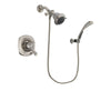 Delta Addison Stainless Steel Finish Dual Control Shower Faucet System Package with Shower Head and Wall Mounted Handshower Includes Rough-in Valve DSP1814V