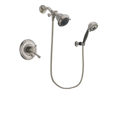 Delta Cassidy Stainless Steel Finish Dual Control Shower Faucet System Package with Shower Head and 5-Setting Wall Mount Personal Handheld Shower Includes Rough-in Valve DSP1954V