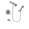 Delta Leland Stainless Steel Finish Thermostatic Tub and Shower Faucet System Package with Water Efficient Showerhead and 5-Setting Wall Mount Personal Handheld Shower Includes Rough-in Valve and Tub Spout DSP1959V