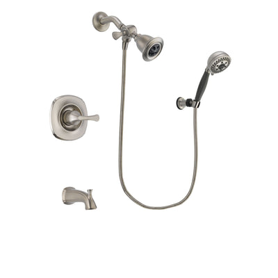 Delta Addison Stainless Steel Finish Tub and Shower Faucet System Package with Water Efficient Showerhead and 5-Setting Wall Mount Personal Handheld Shower Includes Rough-in Valve and Tub Spout DSP1971V