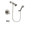 Delta Compel Stainless Steel Finish Dual Control Tub and Shower Faucet System Package with Water Efficient Showerhead and 5-Setting Wall Mount Personal Handheld Shower Includes Rough-in Valve and Tub Spout DSP1979V