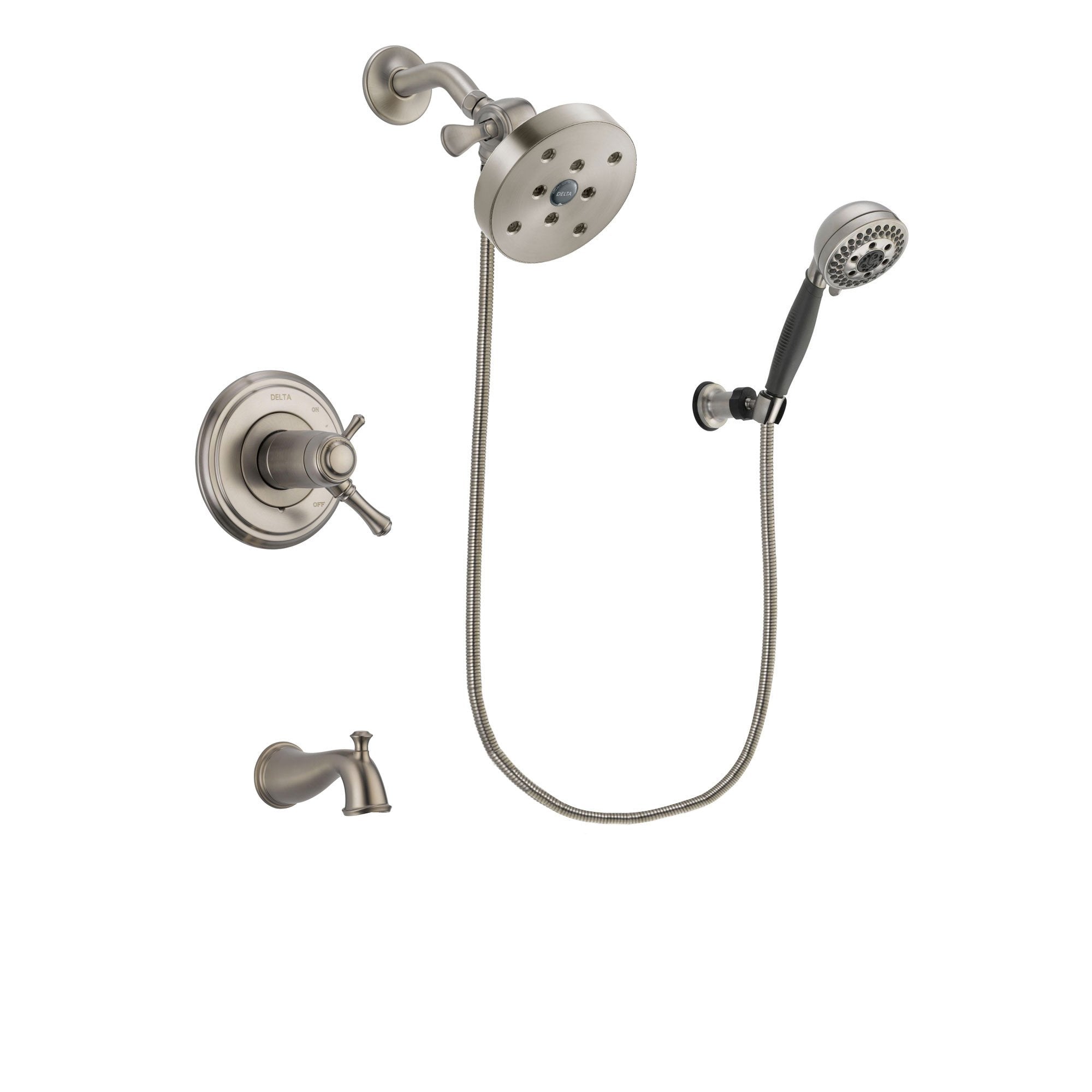 Delta Cassidy Stainless Steel Finish Tub and Shower System w/Hand Spray DSP2031V