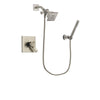 Delta Arzo Stainless Steel Finish Dual Control Shower Faucet System Package with Square Showerhead and Modern Handheld Shower Spray Includes Rough-in Valve DSP2128V