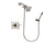 Delta Vero Stainless Steel Finish Shower Faucet System Package with Square Showerhead and Wall-Mount Handheld Shower Stick Includes Rough-in Valve DSP2174V