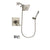 Delta Arzo Stainless Steel Finish Thermostatic Tub and Shower Faucet System Package with Square Shower Head and Wall-Mount Handheld Shower Stick Includes Rough-in Valve and Tub Spout DSP2205V