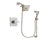 Delta Arzo Stainless Steel Finish Shower Faucet System Package with Square Shower Head and Handheld Shower Spray with Slide Bar Includes Rough-in Valve DSP2320V