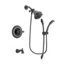 Delta Linden Venetian Bronze Finish Tub and Shower Faucet System Package with Shower Head and 1-Spray Handshower with Slide Bar Includes Rough-in Valve and Tub Spout DSP2397V