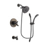 Delta Trinsic Venetian Bronze Finish Dual Control Tub and Shower Faucet System Package with 5-1/2 inch Showerhead and 1-Spray Handshower with Slide Bar Includes Rough-in Valve and Tub Spout DSP2491V