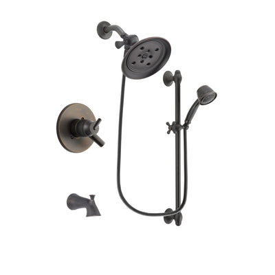 Delta Trinsic Venetian Bronze Tub and Shower System with Hand Shower DSP2581V