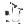 Delta Addison Venetian Bronze Finish Thermostatic Tub and Shower Faucet System Package with Shower Head and Personal Handheld Shower Spray with Slide Bar Includes Rough-in Valve and Tub Spout DSP2627V