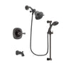 Delta Addison Venetian Bronze Finish Tub and Shower Faucet System Package with Shower Head and Personal Handheld Shower Spray with Slide Bar Includes Rough-in Valve and Tub Spout DSP2635V