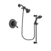 Delta Leland Venetian Bronze Finish Thermostatic Shower Faucet System Package with Water Efficient Showerhead and Personal Handheld Shower Spray with Slide Bar Includes Rough-in Valve DSP2656V