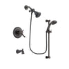 Delta Cassidy Venetian Bronze Finish Thermostatic Tub and Shower Faucet System Package with Water Efficient Showerhead and Personal Handheld Shower Spray with Slide Bar Includes Rough-in Valve and Tub Spout DSP2659V