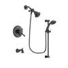 Delta Cassidy Venetian Bronze Finish Dual Control Tub and Shower Faucet System Package with Water Efficient Showerhead and Personal Handheld Shower Spray with Slide Bar Includes Rough-in Valve and Tub Spout DSP2679V