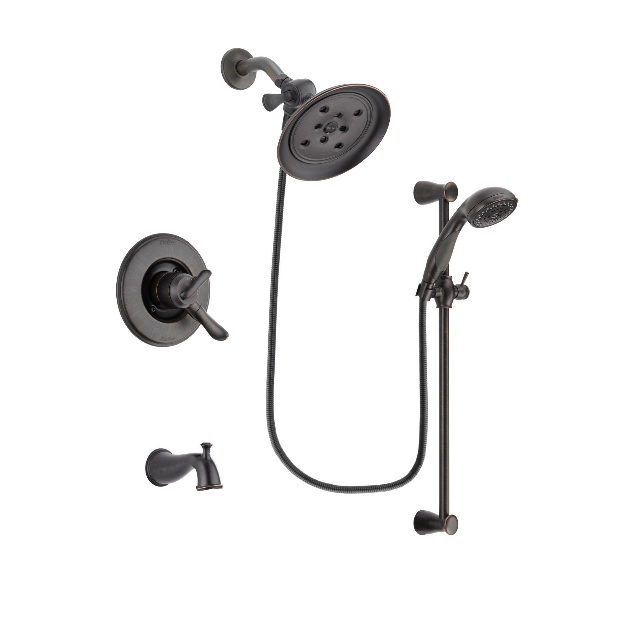 Delta Linden Venetian Bronze Tub and Shower Faucet System w/Hand Shower DSP2707V