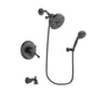 Delta Cassidy Venetian Bronze Finish Dual Control Tub and Shower Faucet System Package with 5-1/2 inch Showerhead and 5-Setting Wall Mount Personal Handheld Shower Spray Includes Rough-in Valve and Tub Spout DSP2859V