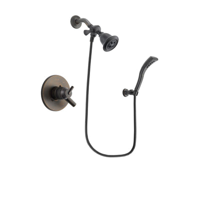 Delta Trinsic Venetian Bronze Finish Dual Control Shower Faucet System Package with Water Efficient Showerhead and Modern Wall Mount Personal Handheld Shower Spray Includes Rough-in Valve DSP2912V